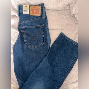 Levi's Ribcage Straight Dark Blue Jeans
